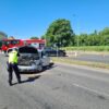 Zderzenie dwóch aut na skrywaniu ulic Fabryczna z Plebiscytową w Opolu.(Zdjęcia)