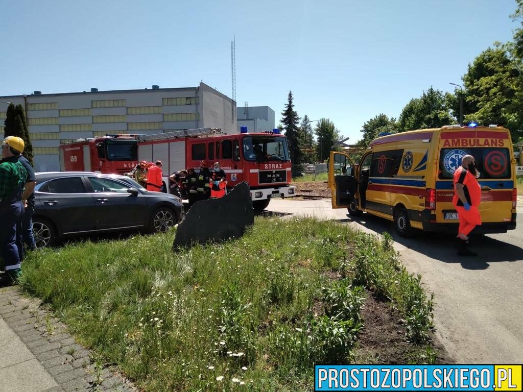 Rozrzewnienie gazociągu na jednym z zakładów Terenu Przemysłowego Blachownia. Ewakuowano 29 pracowników.(Zdjęcia)