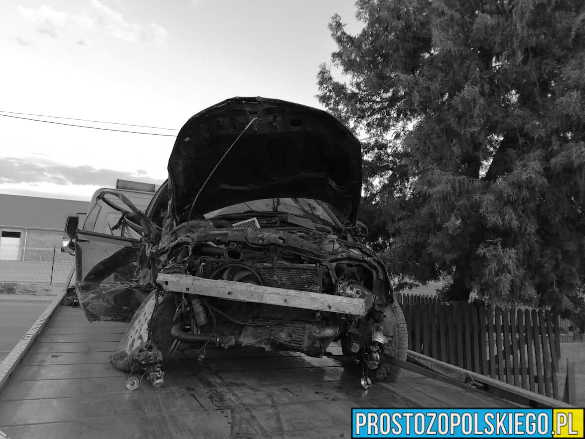 Wypadek śmiertelny w Złotnikach. Kierujący autem wjechał w ogrodzenie posesji.(Zdjęcia)