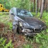 Kierujący bmw stracił panowanie nad autem i wpadł do rowu na DK46 na trasie Ozimek - Grodziec. (Zdjęcia)