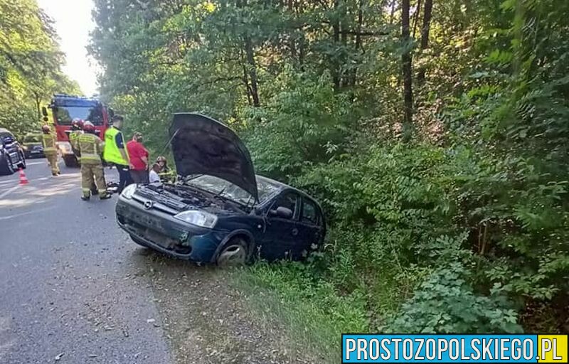 Wypadek samochodowy pomiędzy miejscowościami Gogolin i Kamionek