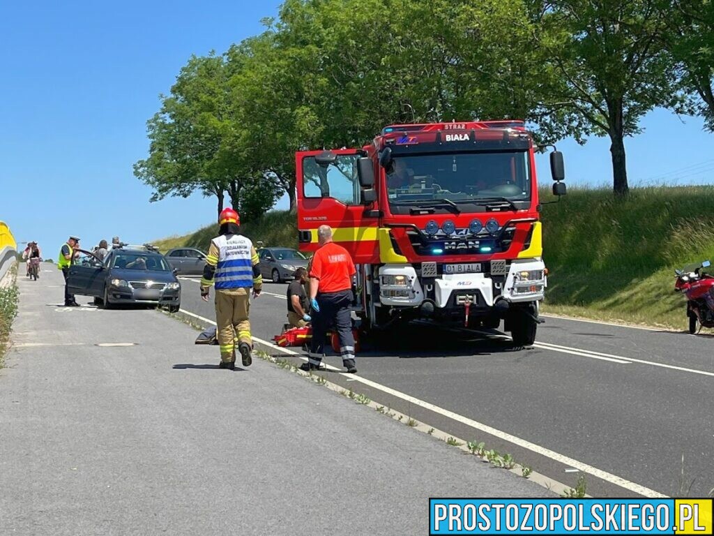 Wypadek śmiertelny motocyklisty w miejscowości Dobroszowice koło Prudnika DW414.(Zdjęcia&Wideo)