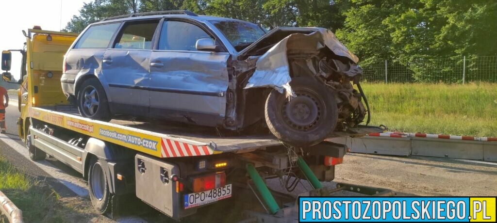 Wypadek na opolskim odcinku autostrady A4. Na miejscu lądowały dwa śmigłowce LPR-u.(Zdjęcia)