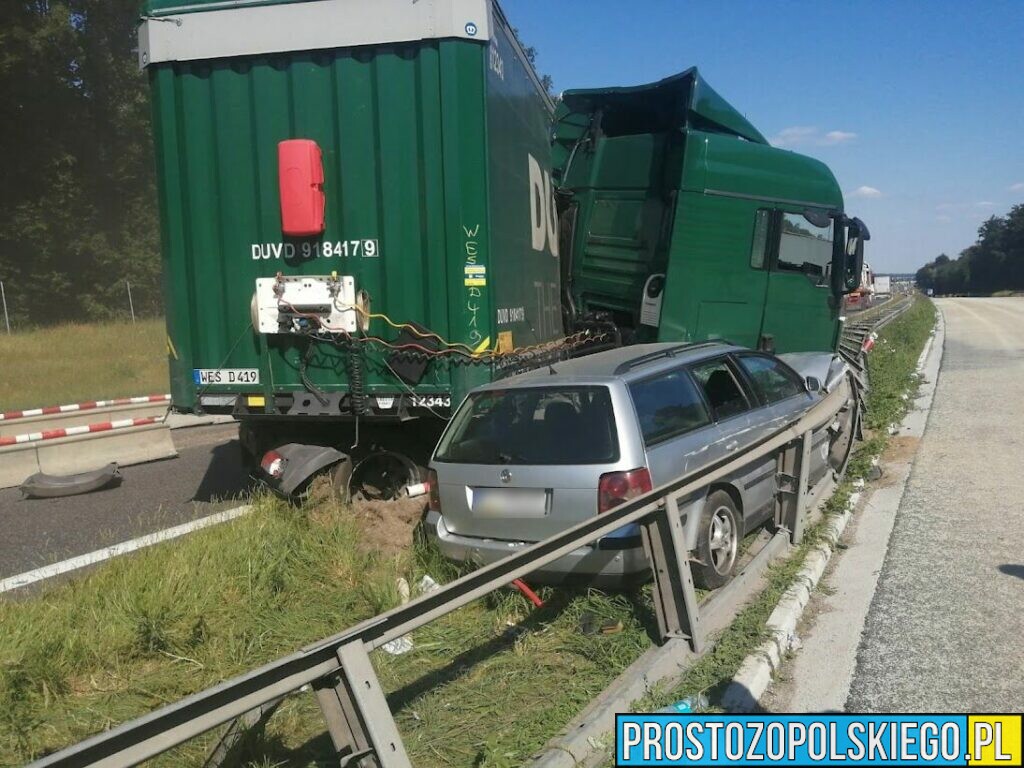 Wypadek na opolskim odcinku autostrady A4. Na miejscu lądowały dwa śmigłowce LPR-y.(Zdjęcia)