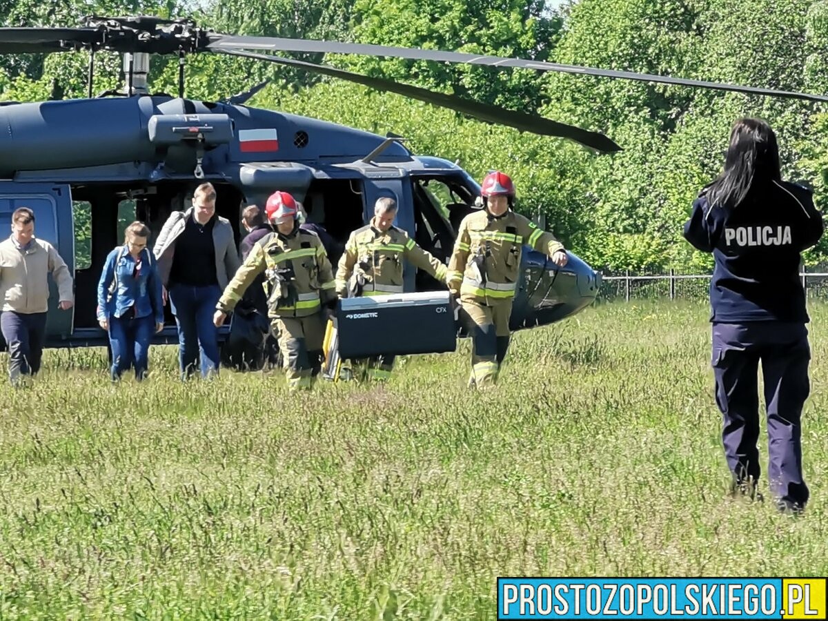 POLICYJNY ŚMIGŁOWIEC ZDĄŻYŁ NA CZAS