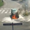 Pożar auta w centrum Brzegu.(Zdjęcia&Wideo)
