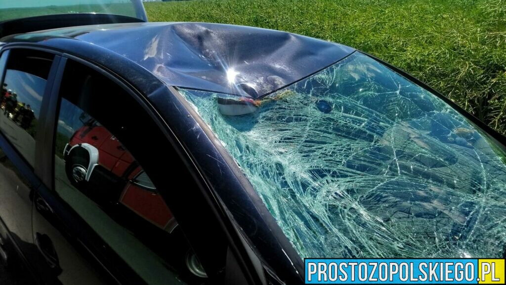 Kierująca samochodem osobowym wjechała w rowerzystów na drodze powiatowej pomiędzy Pogorzelą a Michałowem.Jedna osoba nie żyję.(Zdjęcia)