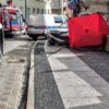 Kierujący autem wjechał w mur koło Kościoła w centrum Brzegu. Na miejscu lądował LPR.(Zdjęcia&Wideo)