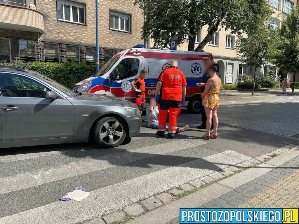 Kierująca samochodem bmw potrąciła seniorkę na pasach na ul. Kościuszki w Opolu.(Zdjęcia)