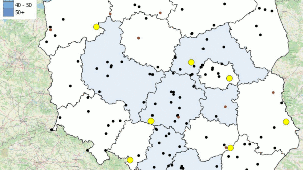 POLICYJNA MAPA WYPADKÓW DROGOWYCH ZE SKUTKIEM ŚMIERTELNYM – WAKACJE 2022