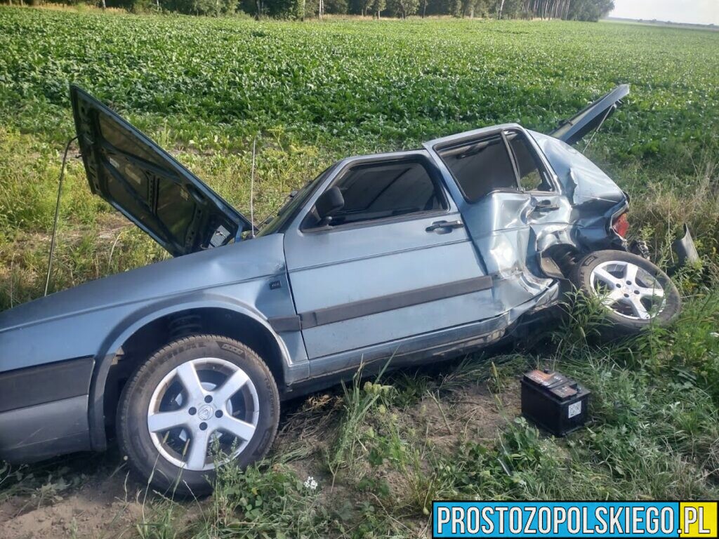Wypadek w miejscowości Świerczów w powiecie namysłowskim. Jedna osoba została poszkodowana.(Zdjęcia)