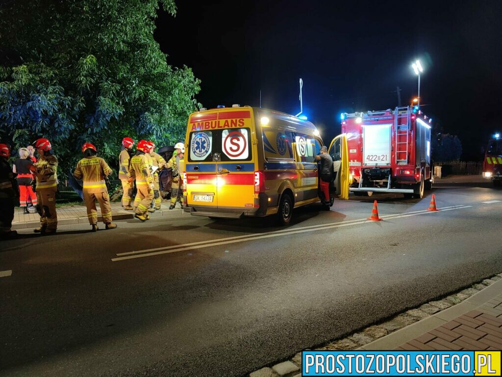 Groźny wypadek w miejscowości Komorno. Ranny został ojciec z dwójką dzieci.(Zdjęcia)