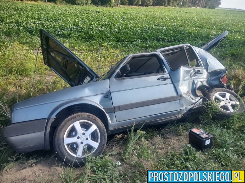 Wypadek w miejscowości Świerczów w powiecie namysłowskim. Jedna osoba została poszkodowana.(Zdjęcia)