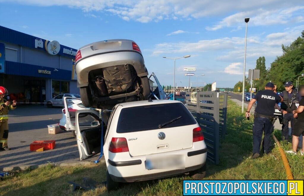 To nie Ameryka, to są Zdzieszowice koło Opola. Jedna osoba poszkodowana w niecodziennym wypadku.(Zdjęcia &Wideo)