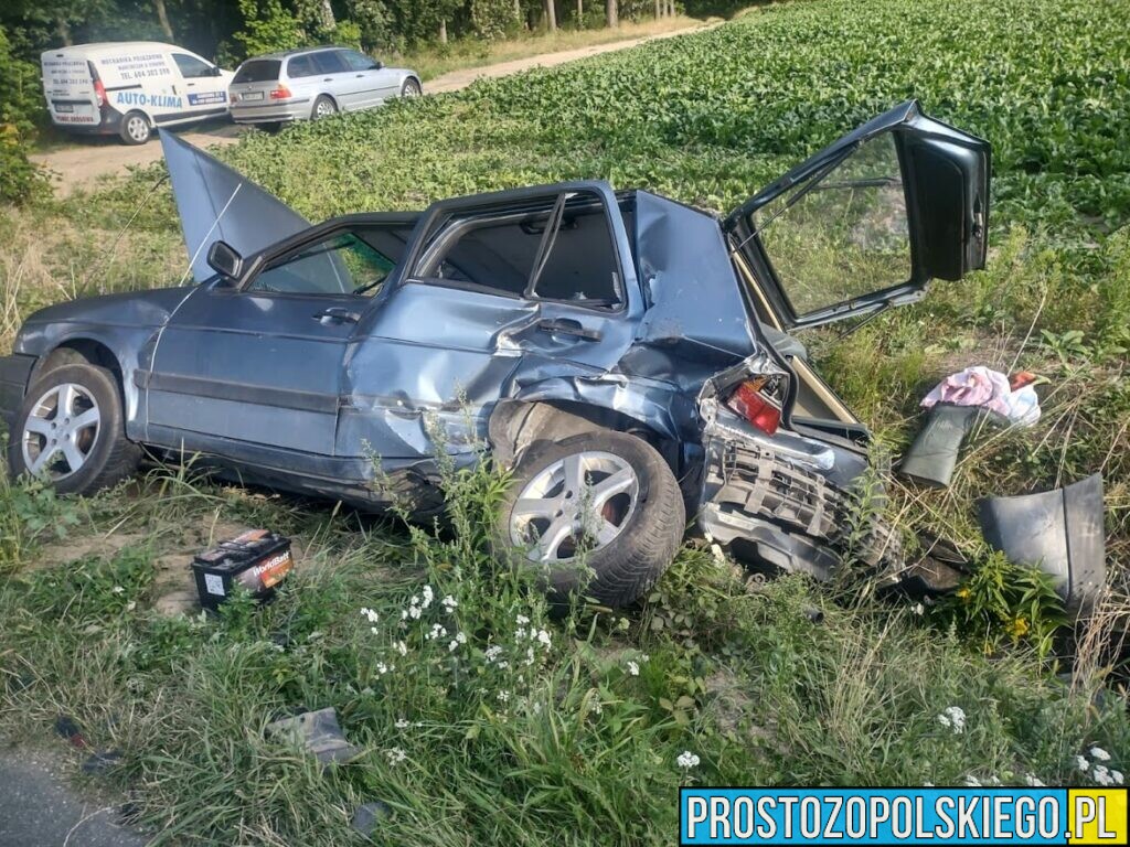 Wypadek w miejscowości Świerczów w powiecie namysłowskim. Jedna osoba została poszkodowana.(Zdjęcia)