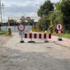Otwarta ulica Krapkowicka pod wiaduktem w Opolu.