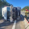 Wypadek ciężarówki na remontowanym odcinku autostrady A4.Jedna osoba została poszkodowana.