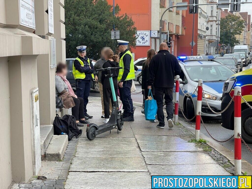 Dwie dziewczyny na hulajnodze elektrycznej potrąciły w Opolu starszą panią.(Zdjęcia&Wideo)