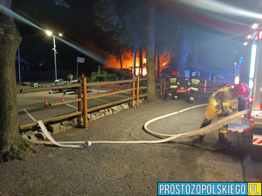 Pożar Rybaczówki nad Jeziorem Dużym w Turawie są ogromne straty.(Zdjęcia)