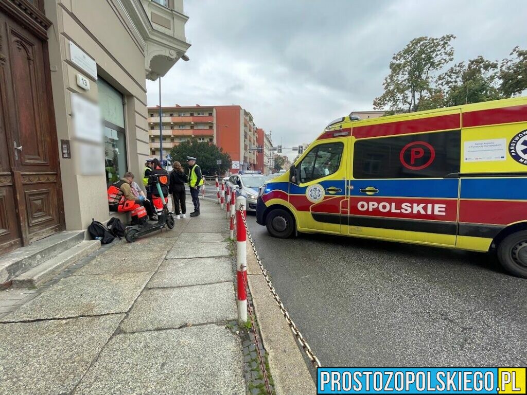 Dwie dziewczyny na hulajnodze elektrycznej potrąciły w Opolu starszą panią.(Zdjęcia&Wideo)