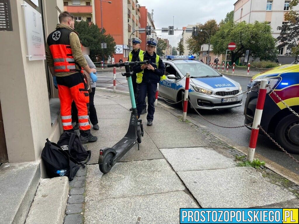 Dwie dziewczyny na hulajnodze elektrycznej potrąciły w Opolu starszą panią.(Zdjęcia&Wideo)