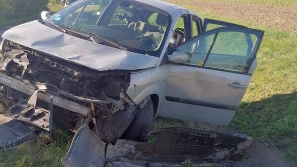 Kierująca autem wpadła do rowu, porzuciła auto i oddaliła się z miejsca. Kobietę szuka policja.(Zdjęcia)