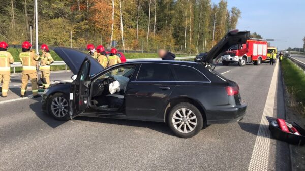 Wypadek na obwodnicy Niemodlina na wysokości miejscowości Sosnówka.(Zdjęcia)