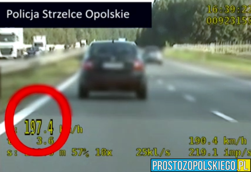 22-latek kierowca skody został zatrzymany przez grupę SPEED. Autostradą pędził 200km/h.(Wideo)