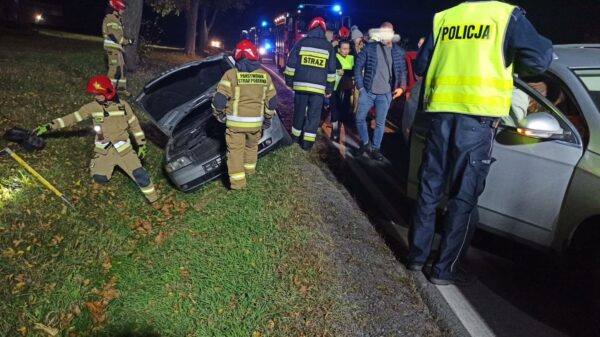 Wypadek na DK45 w miejscowości Reńska Wieś.(Zdjęcia)