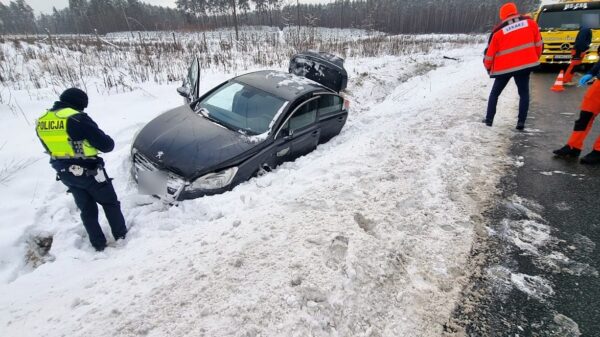 Auto poinformało służby o wypadku przez system eCall. Mężczyzna miał 1,5 promila i próbował uciekać z miejsca.