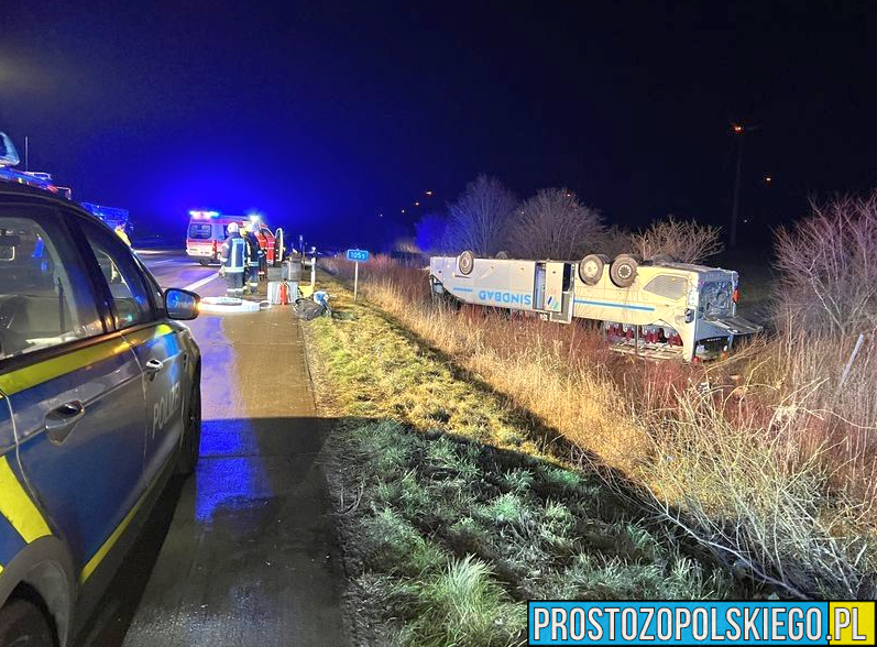 Wypadek Polskiego autokaru w Niemczech.35 osób rannych, w tym 6 ciężko