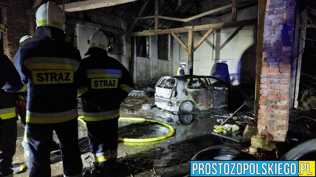 Sprawca potrącenia 3 osób z Koźla podpalił swoje auto w Cisku, zacierając ślady zdarzenia . Policjanci ustalają wszystkie okoliczności.