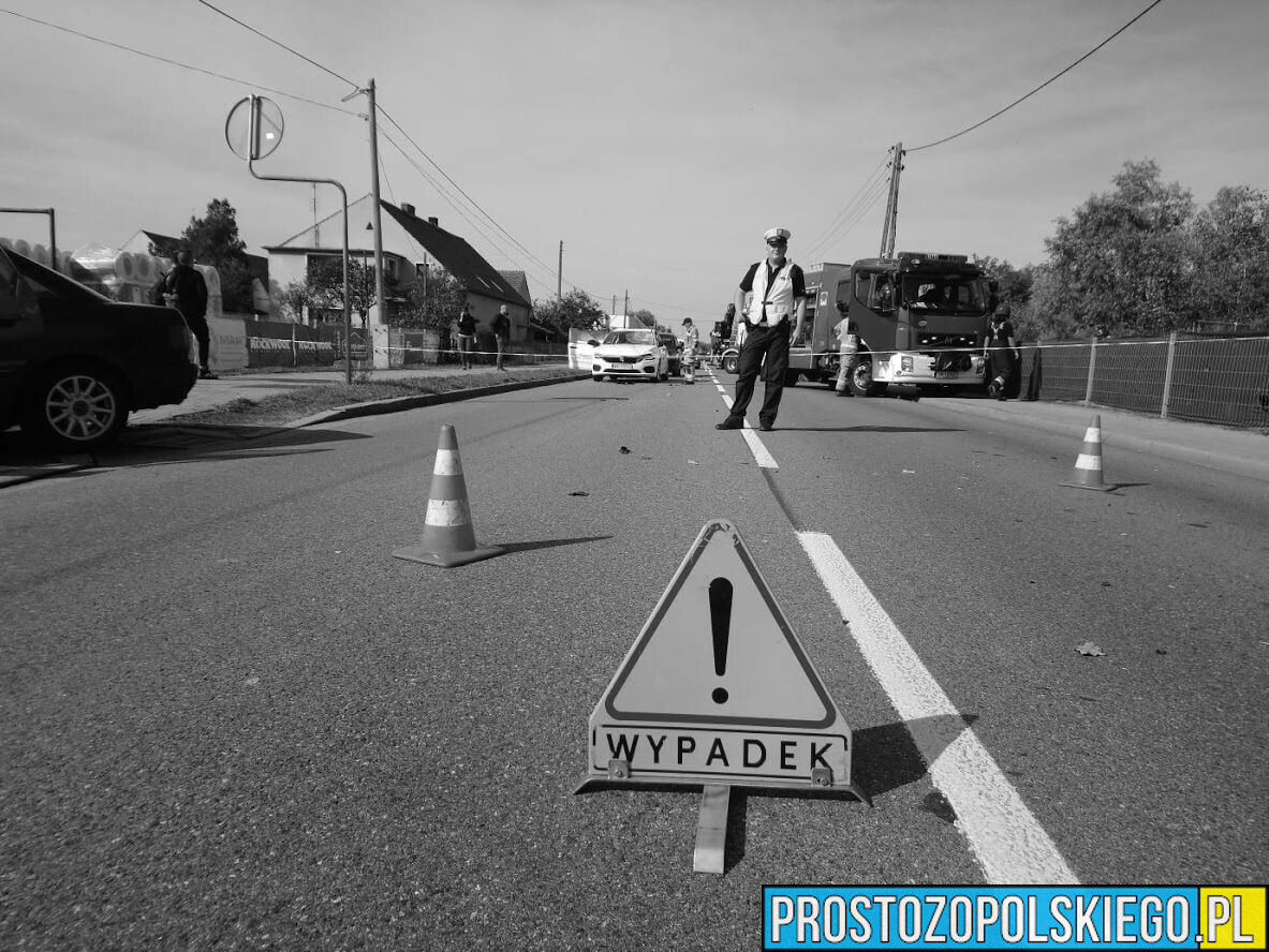 Policjanci szukają świadków zdarzenia drogowego na trasie Praszka-Strojec (DK-42).Nie żyje Kobieta.