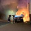 Pożar samochodów w miejscowości Łambinowice i Stobrawa.(Zdjęcia)