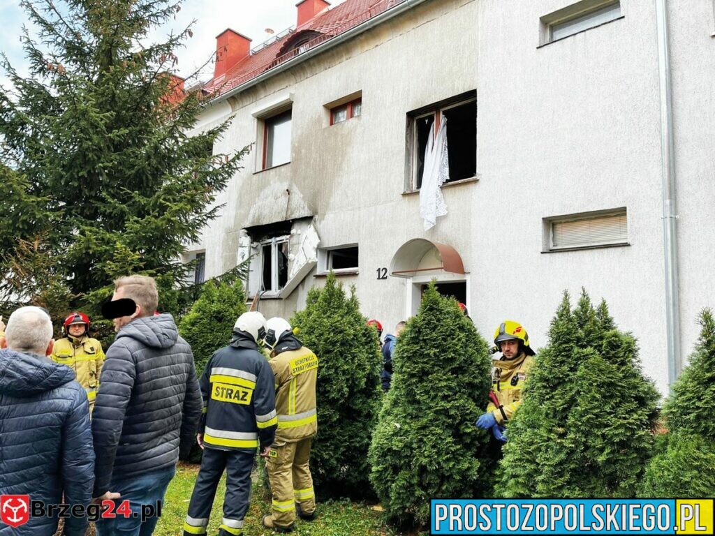 Brzeg ul. Żeromskiego doszło tam do wybuchu w budynku. 8 osób poszkodowanych w tym policjant.
