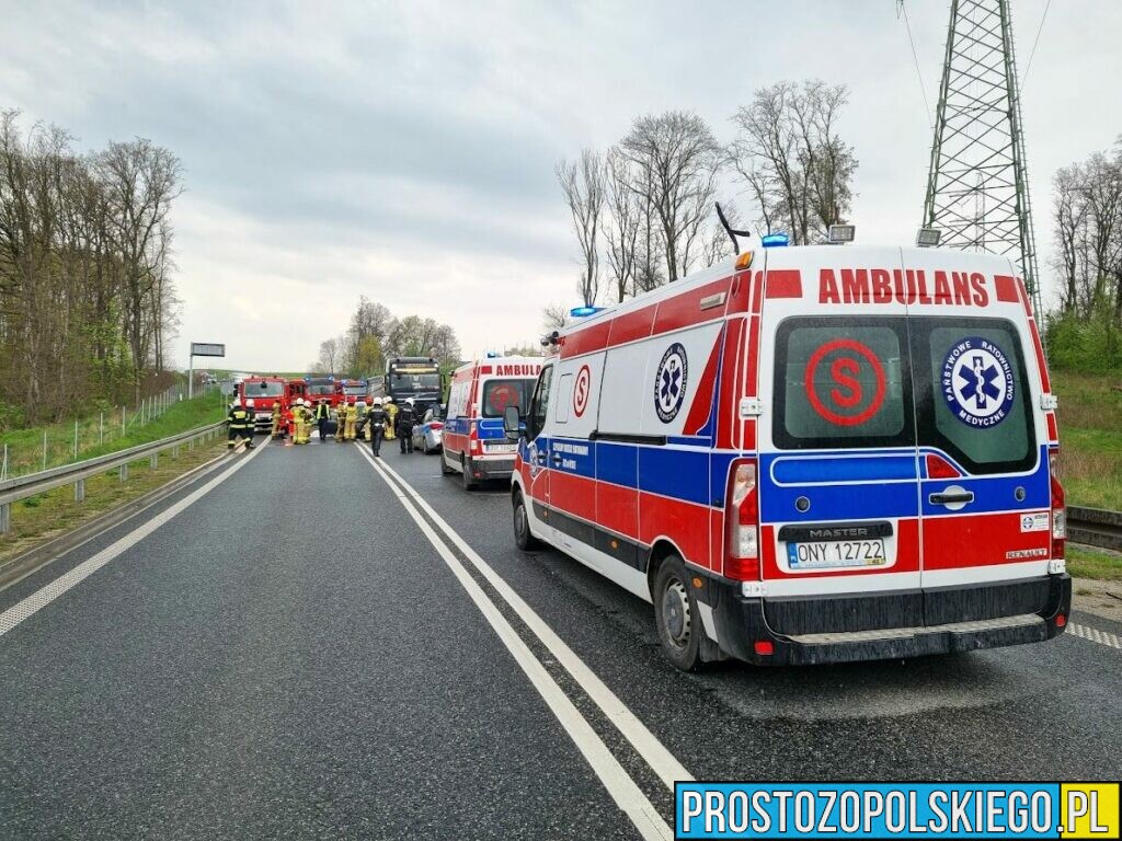 Wypadek śmiertelny na obwodnicy Nysy. Nie żyją dwie osoby.(Zdjęcia)