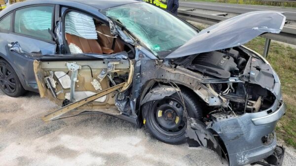 Zderzenie 4 samochodów na opolskim odcinku autostrady A4.(Zdjęcia)