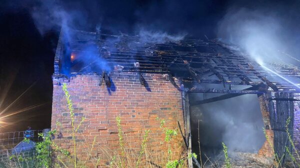 Pożar stodoły w Smogorzowie w powiecie namysłowskim.