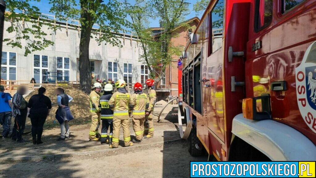 Pożar w remontowanej części hotelu " w Sławięcicach.