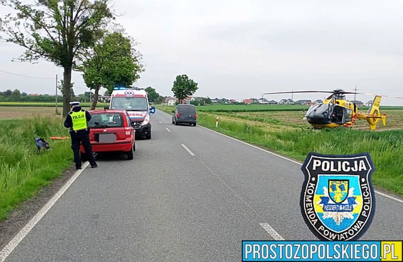 Policjanci poszukują świadków wypadku drogowego.