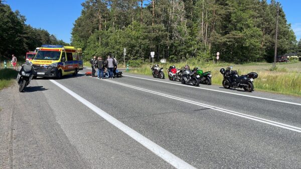 Wypadek motocyklisty DK45 na obwodnicy Osowca.(Zdjęcia)