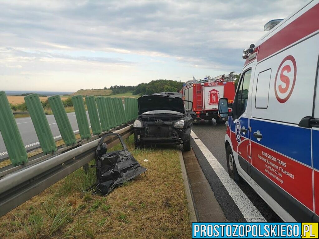 wypadek na autostradzie