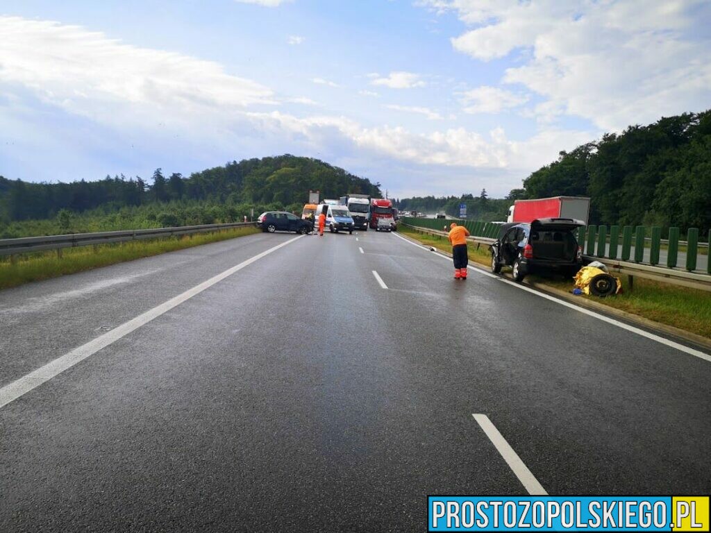 wypadek na autostradzie