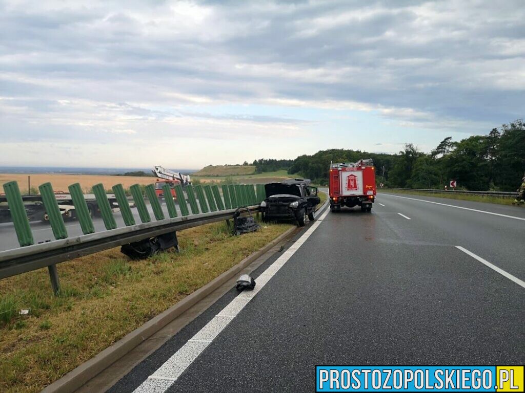 wypadek na autostradzie