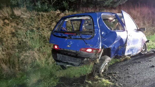 Wypadek Fiat Seicento na obwodnicy Osowca. Kierowca zabrany do szpitala.(Zdjęcia)