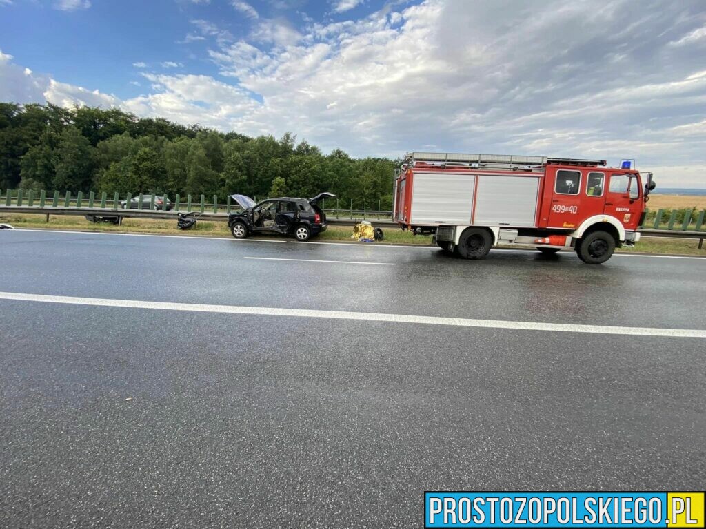 wypadek na autostradzie