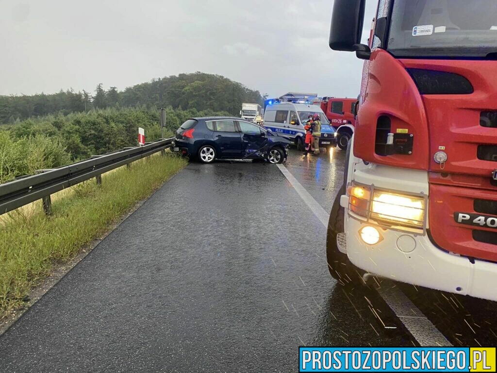 wypadek na autostradzie