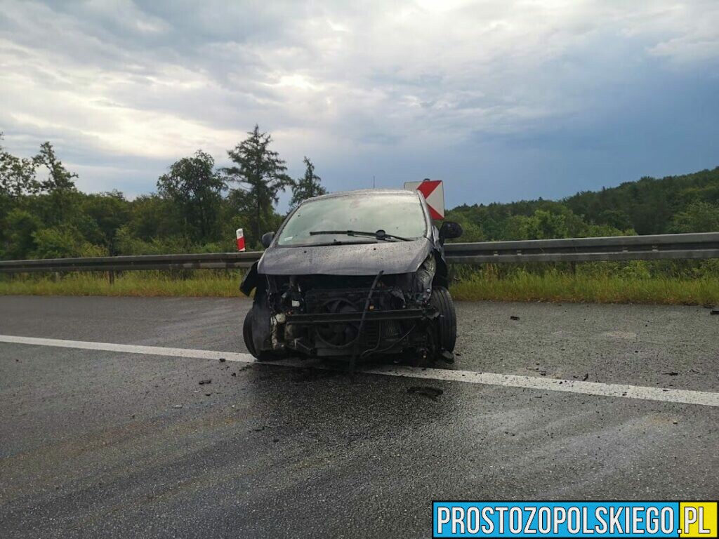 wypadek na autostradzie