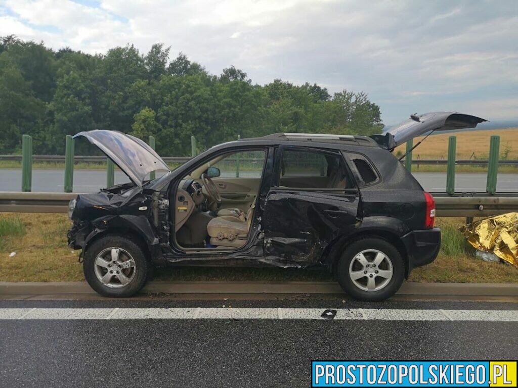 wypadek na autostradzie