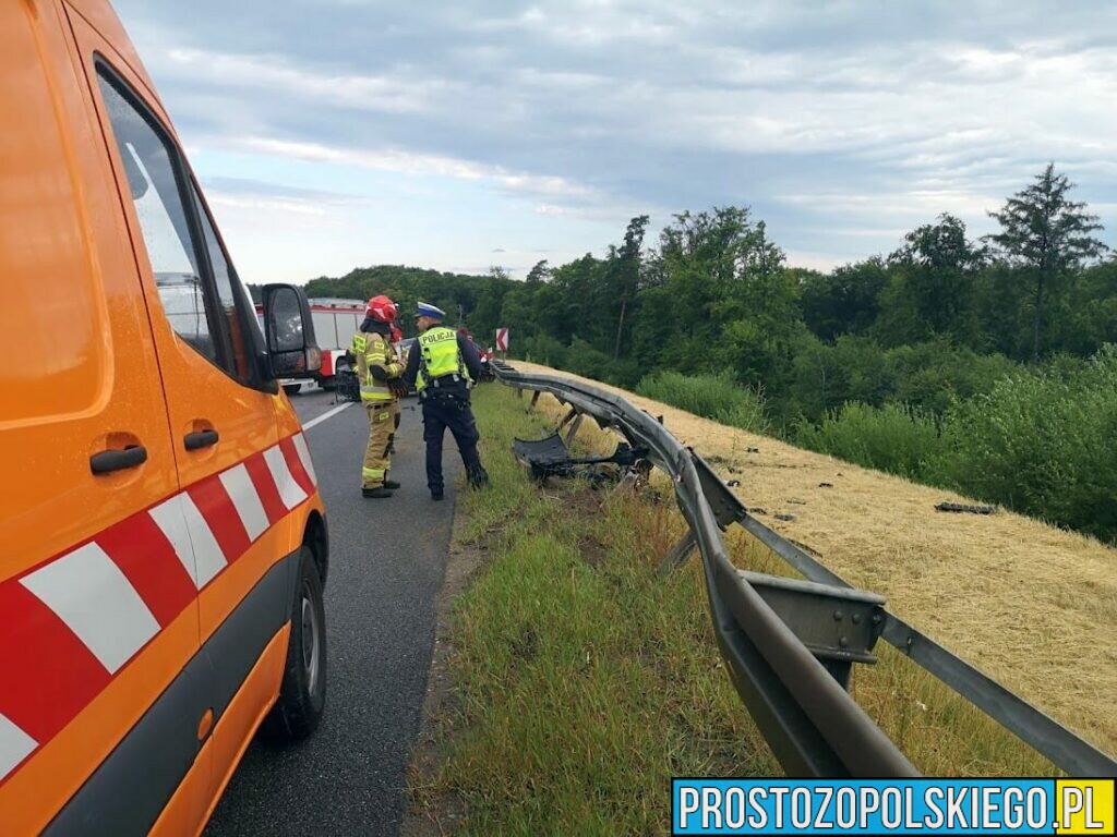 wypadek na autostradzie